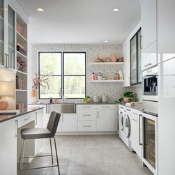 White Gloss / Matte Black Laundry - Storage And Organization