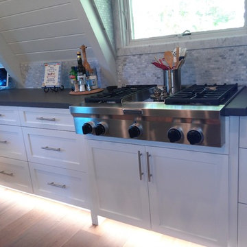 Kitchen remodel of A-Frame house at Lake Arrowhead
