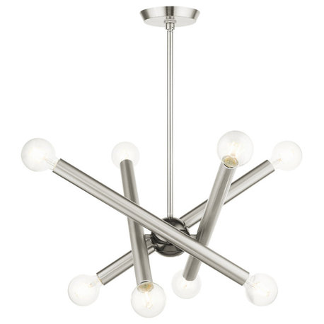 Brushed Nickel Modern, Urban, Sputnik, Dynamic, Timeless Chandelier