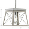 Briarwood 1-Light Farmhouse Mini-Pendant Light, Bleached Oak