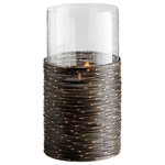 CYAN DESIGN - CYAN DESIGN 09702 Small Tara Candleholder - CYAN DESIGN 09702 Small Tara CandleholderFinish: Antique BlackMaterial: Iron and GlassDimension(in): 10.25(H) x 5.25(Dia)