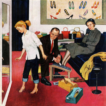 "First Pair of Heels" Painting Print on Canvas by Amos Sewell