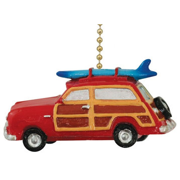 Surf Woody Surfboard Coastal Ceiling Fan Pull or Light Pull Chain