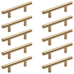 Diversa Hardware - Gold Champagne 3" (76mm) European Bar Pull - 10 PACK - The Diversa 4001-76-GC is a solid steel European bar pull with 3" (76mm) hole spacing, from the Diversa Hardware 4001 Series. This solid cabinet pull is perfect for high-traffic areas like kitchens and bathrooms, and is exceptionally sturdy and durable. The Diversa 4001-76-GC features a solid Euro bar with subtle beveled edges, making it comfortable to the touch. The classic gold champagne finish is perfect for transitional, traditional, contemporary, and other home designs.
