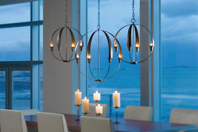 Inspiration for a transitional dining room remodel in Miami