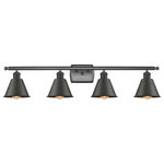 Innovations Lighting - 4-Light Smithfield 36" Bath Fixture, Matte Black - A truly dynamic fixture, the Ballston fits seamlessly amidst most decor styles. Its sleek design and vast offering of finishes and shade options makes the Ballston an easy choice for all homes.