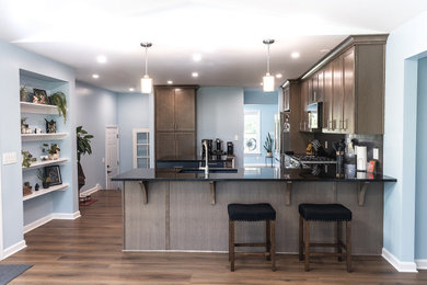 Example of a trendy kitchen design in Cleveland