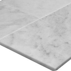 Carrara Marble Italian White Bianco Carrera 3x12 Marble Tile Honed - Home Accessories & Decor