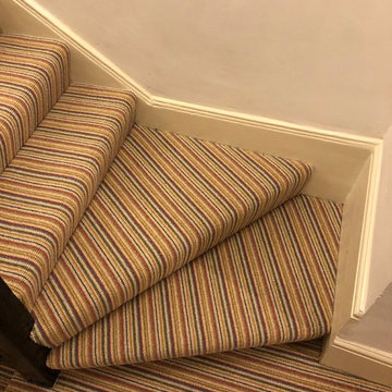 Striped Carpet Runner To Stairs In Soho
