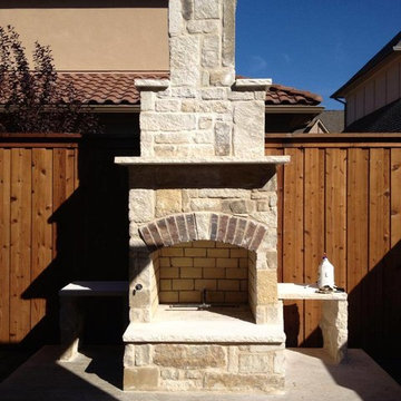 Fireplace and Pergola in Dallas, TX