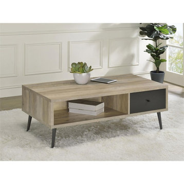 Pemberly Row 1-drawer Rectangular Engineered Wood Coffee Table Pine and Gray