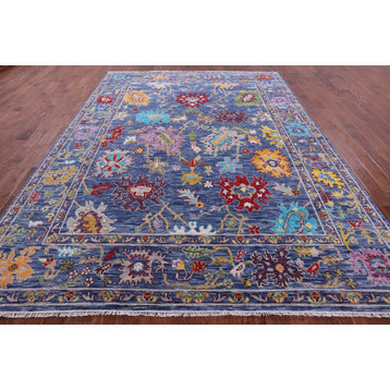 Hand Knotted Turkish Oushak Wool Rug 8' 11" X 12' 0" - Q15643