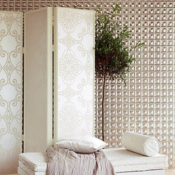 Cayo Silver Square Optic - Wallpaper