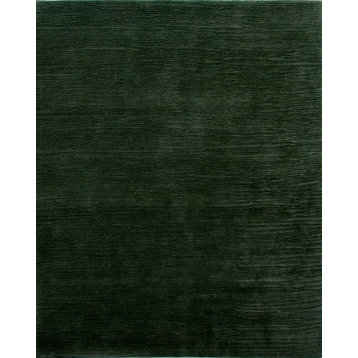 Solid Evergreen Shore Wool Rug, 4'x6'