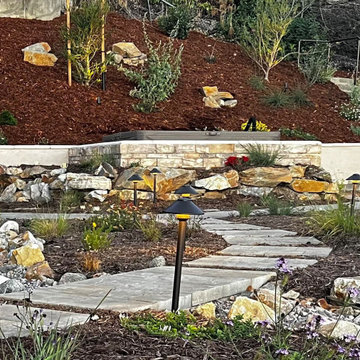 Xeriscape & Native Garden with Waterfall