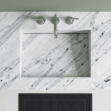 Bespoke Platinum White Marble Sinks | Silver & Ice Collection