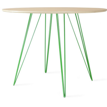 Williams Round Dining Table - Green, Small, Maple
