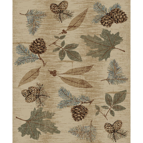 Hearthside Rustic Autumn Leaves Area Rug, 7'10"x9'10"