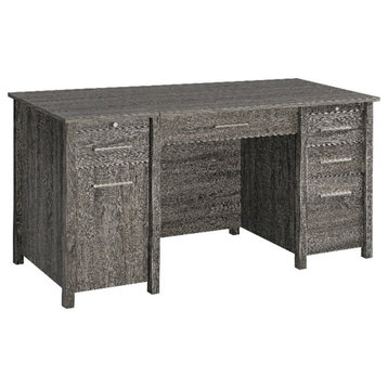Bowery Hill Contemporary Wood Lift Top Home Office Desk in Gray