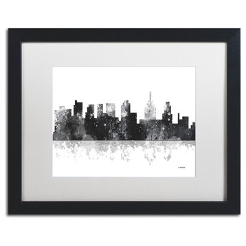 Watson 'Philadelphia Skyline BG-1' Art, Black Frame, 16"x20", White Matte