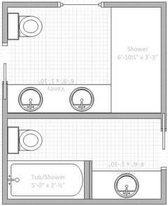 Splitting a Large Master Bathroom into 2 Bathrooms