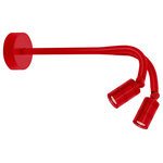 Troy RLM - LED Bullet Head Dual Arm Wall Sconce, Red - RLM stands for Reflective Luminaire Manufacturer.