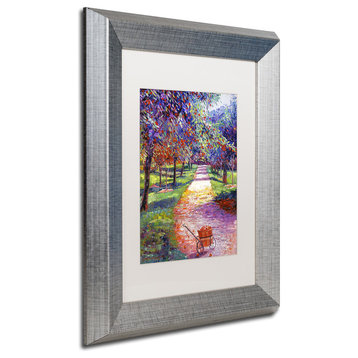 Glover 'French Apple Orchards' Art, Silver Frame, 11"x14", White Matte