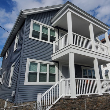 CertainTeed Vinyl Siding, Harvey Windows, TimberTech AZEK Porch, Fall River, MA