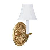 French Gold One Light Wall Sconce With Shade
