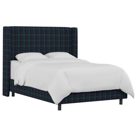 Maxwell King Wingback Bed, Blackwatch Blackwatch