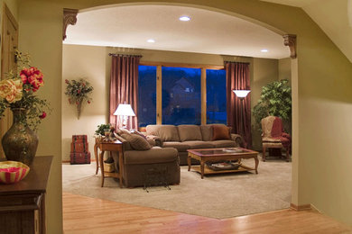 Tuscan living room photo in Minneapolis