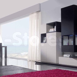 Grey Silk/Graphite Oak Wall Unit Composition 16 - Entertainment Centers And Tv Stands