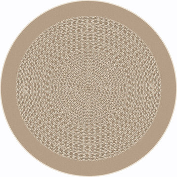 Like Home 5'4" Round area rug, color Beige