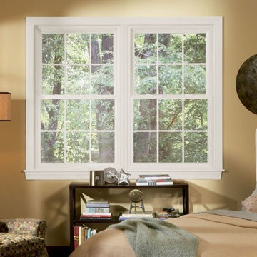 Houston bedroom interior with Concord Plus vinyl replacement windows by Gentek