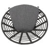 Mia Outdoor Wicker Dining Chair with Cushion, Set of 2, Gray, Black, Dark Gray