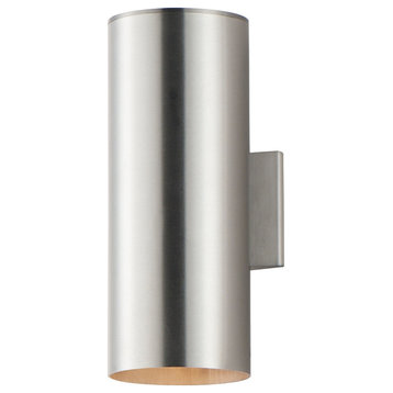 Maxim 26108 Outpost 2 Light 15" Tall Outdoor Wall Sconce - Brushed Aluminum
