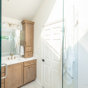 Leawood, Kansas Primary Bathroom Remodel with Custom Shower and Expanded Closet