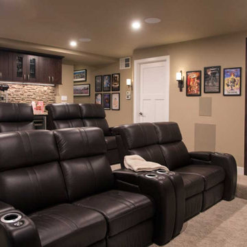 Luxury Basement Media Room Remodel in McFarland, WI