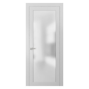Planum 2102 Interior Solid Glass Door Ginger Ash Transitional