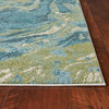 Watercolors Teal Geode Plush Area Rug, 8'3" X10'2"