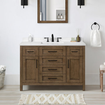 Ove Decors Tahoe VI 36" Single Sink Bathroom Vanity, Almond Latte, Almond Latte, 48 in