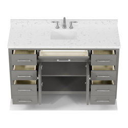 Caroline 60'' Grey Bathroom Vanity - Bathroom Vanities And Sink Consoles
