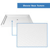 32" D x 32" W x 76.75" H Center Drain Shower Base and QWALL-5 Backwall, White
