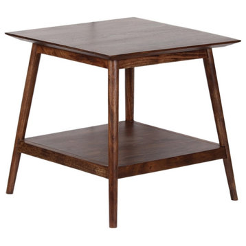 Porter Designs Portola Solid Acacia Wood End Table - Brown