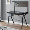 Monarch Contemporary Modern Drafting Table With Grey And Clear Finish I 7034