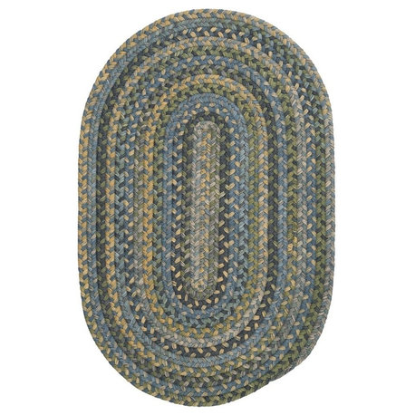 Rustica Rug, Whipple Blue, 2'x8' Oval Runner