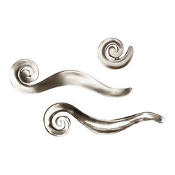 Dartefax - Long Spiral Pull, Antique Bronze, Left - Cabinet And Drawer Handle Pulls