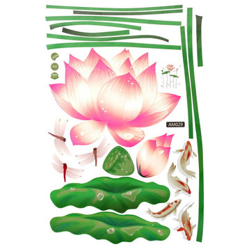 Elegant Miss Lotus - Wall Decals Stickers Appliques Home Dcor