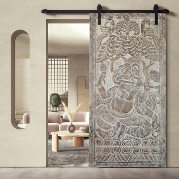Antique Carved Zen Wall Panel & Headboards
