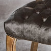 GDF Studio Benjamin Tufted New Velvet Dining Chairs, Set of 2, Gray